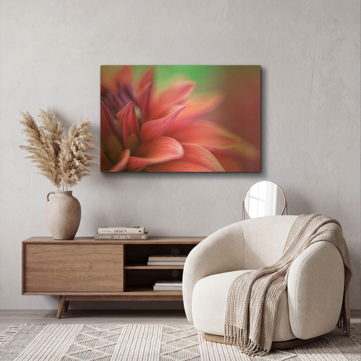'Dahlia Petals Pink Purple' By Cora Niele Gold Metal Wall Art
