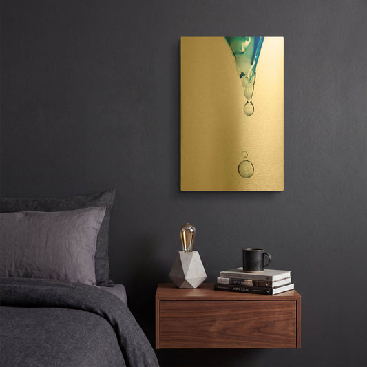 'Water' By Dana Brett Munach Gold Metal Wall Art
