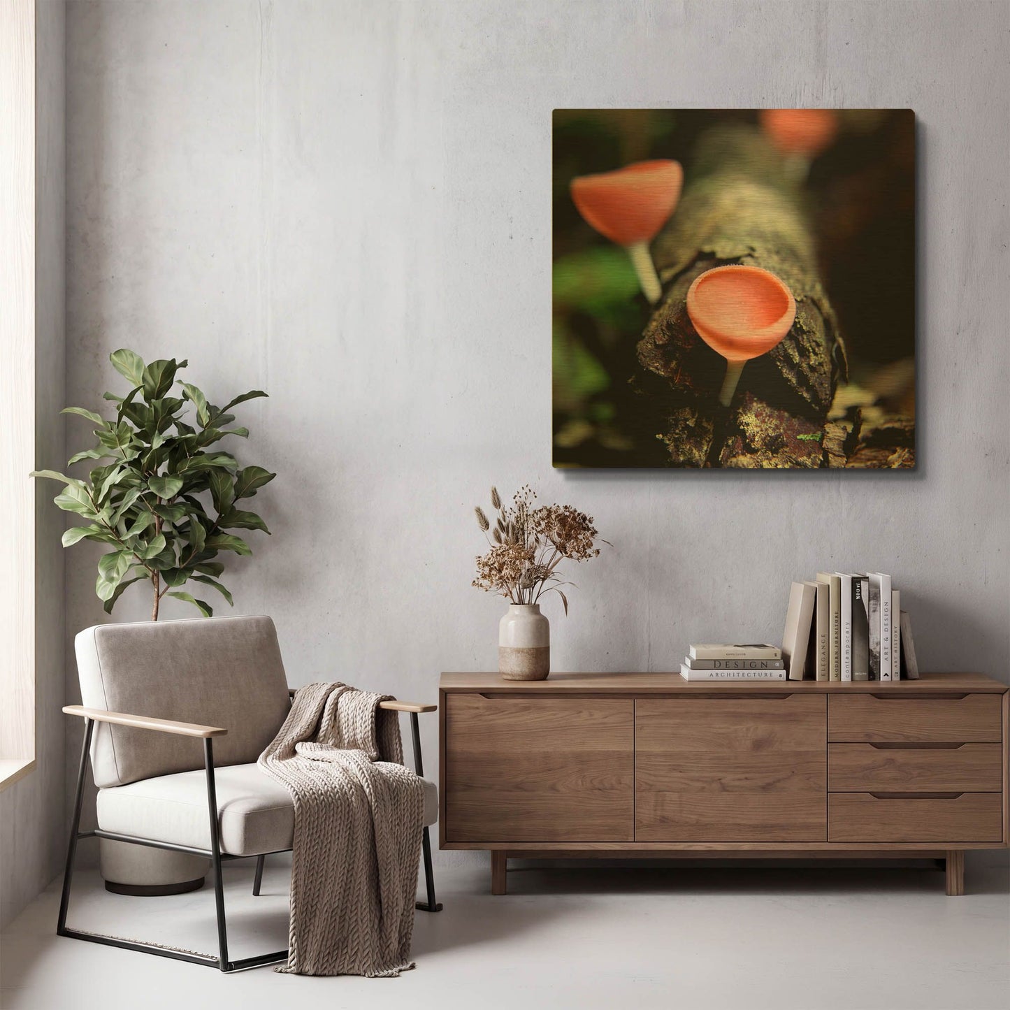 'Fungus' By Dana Brett Munach Gold Metal Wall Art