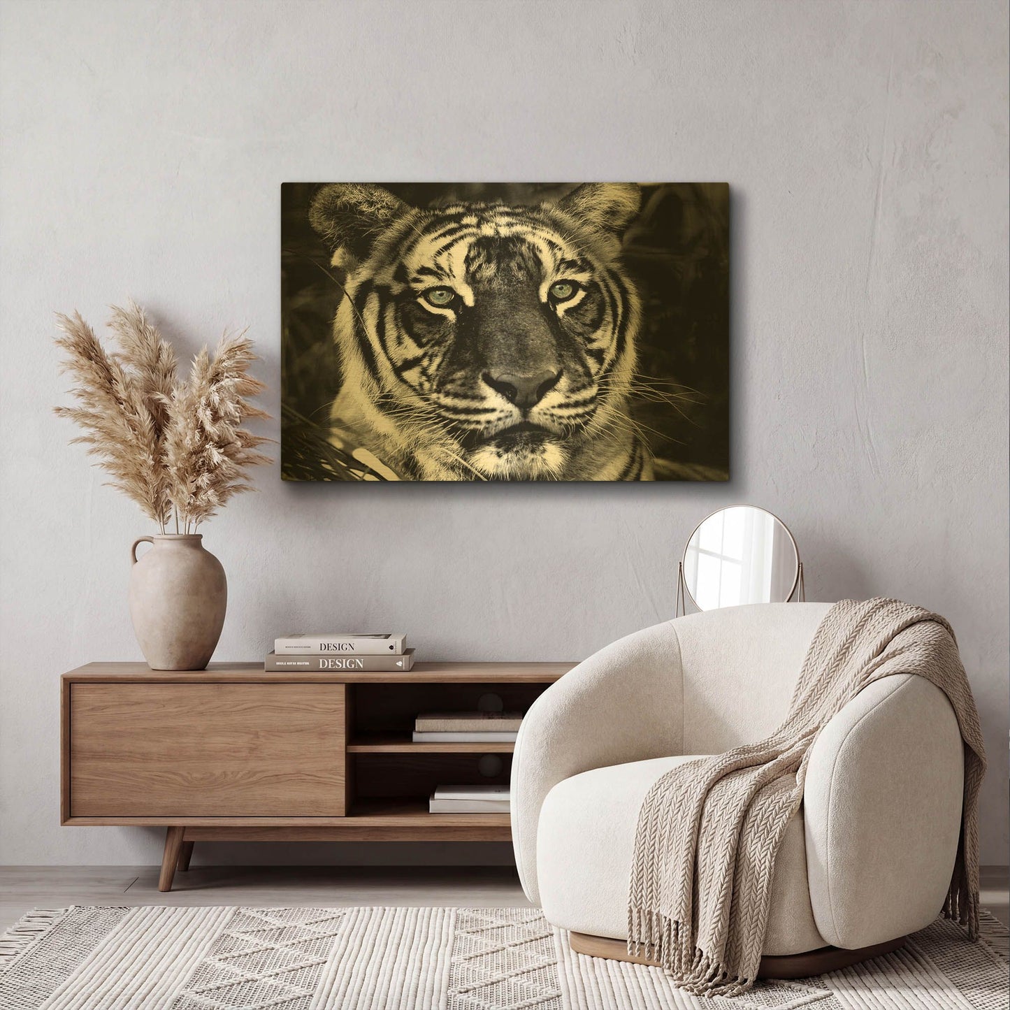 'The Observer Black & White' By Dana Brett Munach Gold Metal Wall Art