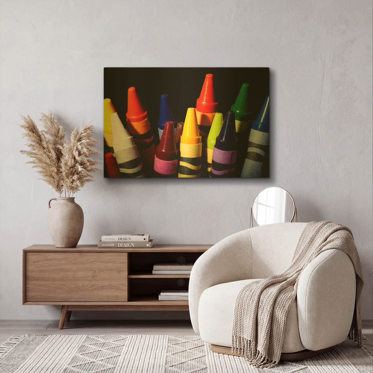 'Crayons' By Dana Brett Munach Gold Metal Wall Art