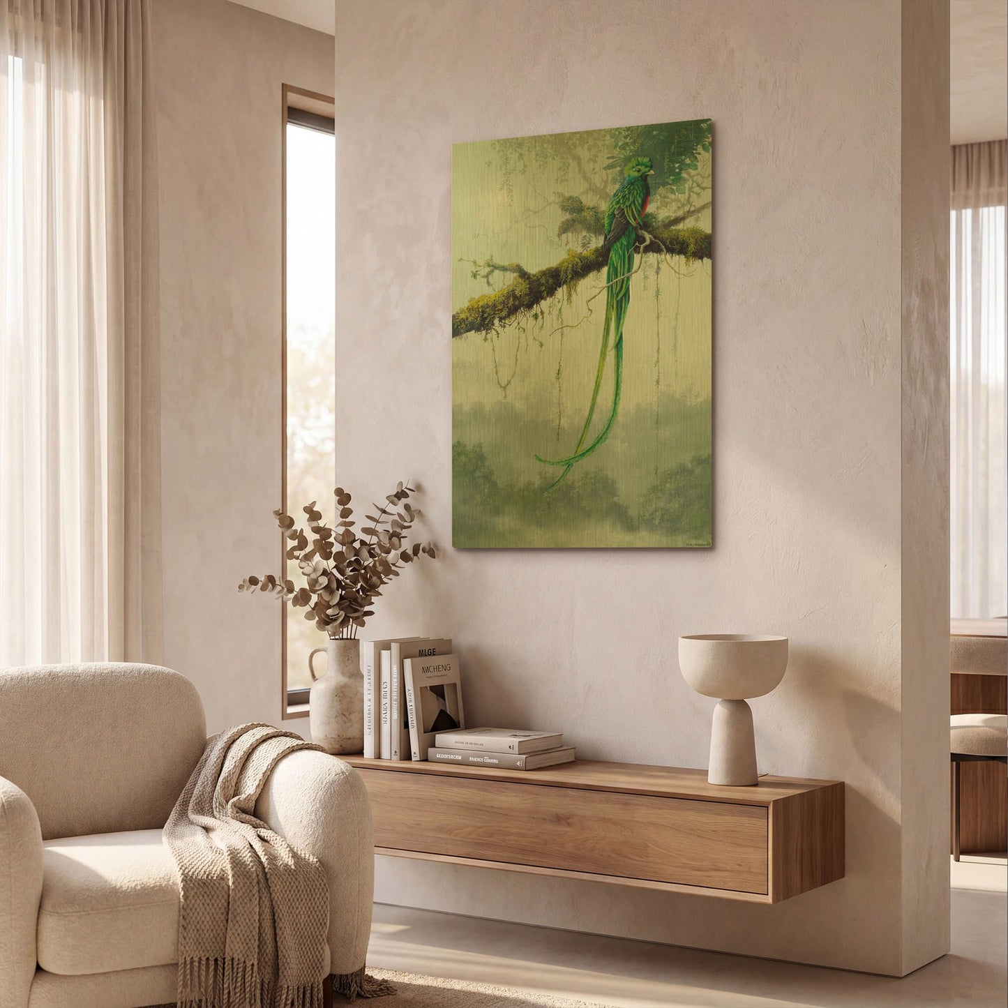 'Resplendent Quetzal' By Harro Maass Gold Metal Wall Art