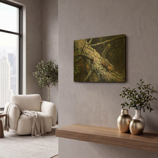 'Eastern Chipmunk' By Harro Maass Gold Metal Wall Art