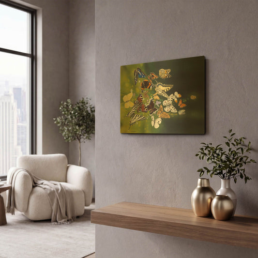 'Butterflies' By Harro Maass Gold Metal Wall Art