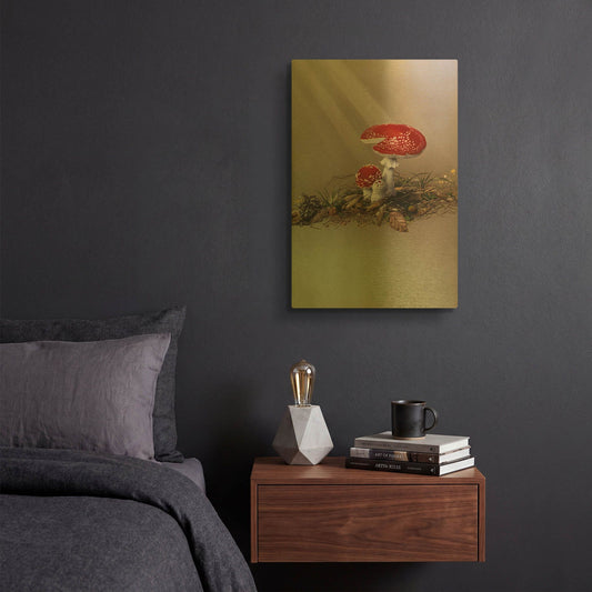 'Mushrooms' By Harro Maass Gold Metal Wall Art