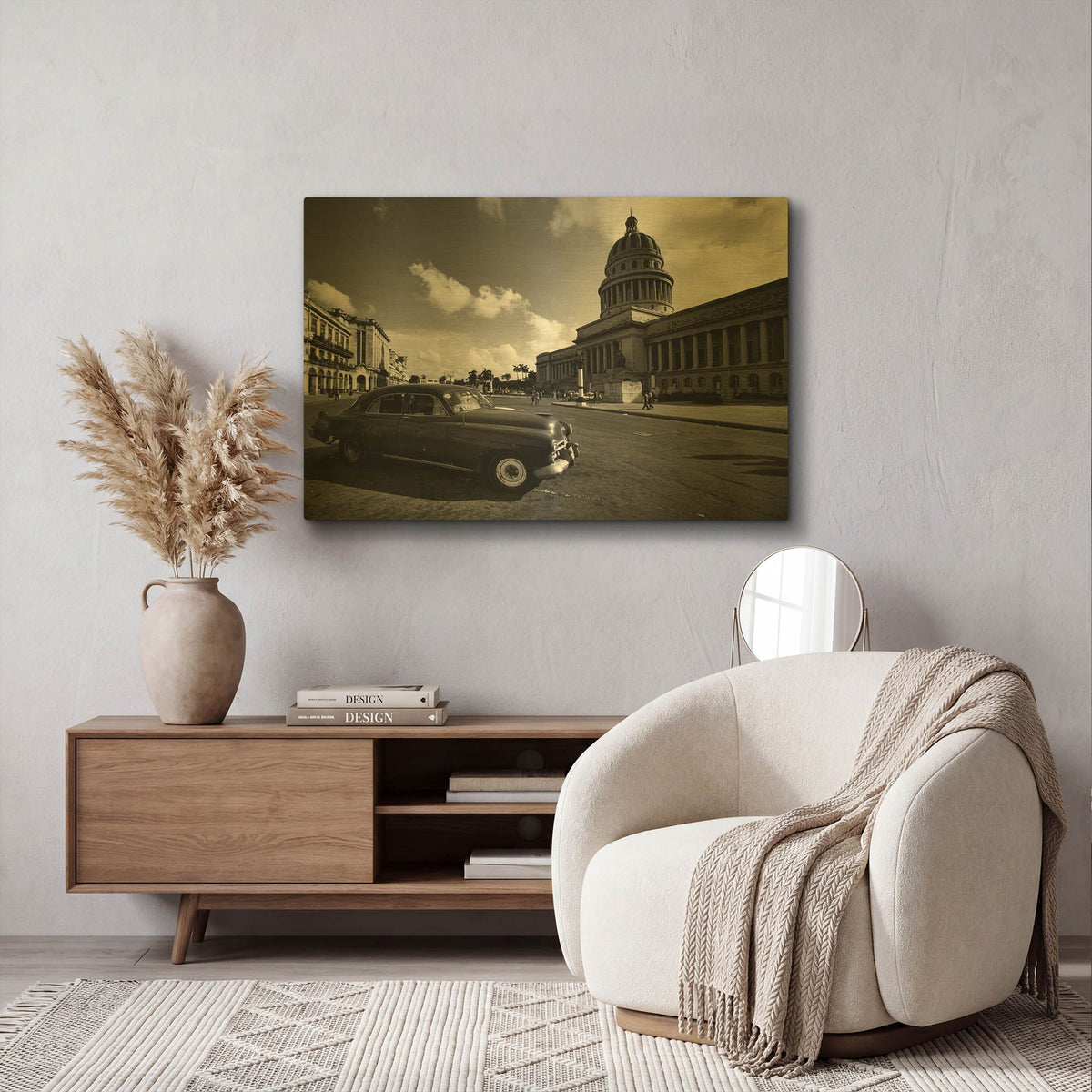 'Old Car BW' By Istvan Nagy Gold Metal Wall Art