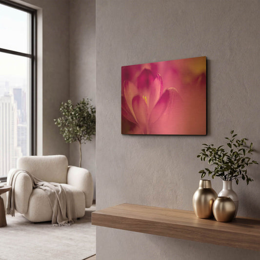 'Purple Flower Study' By Istvan Nagy Gold Metal Wall Art