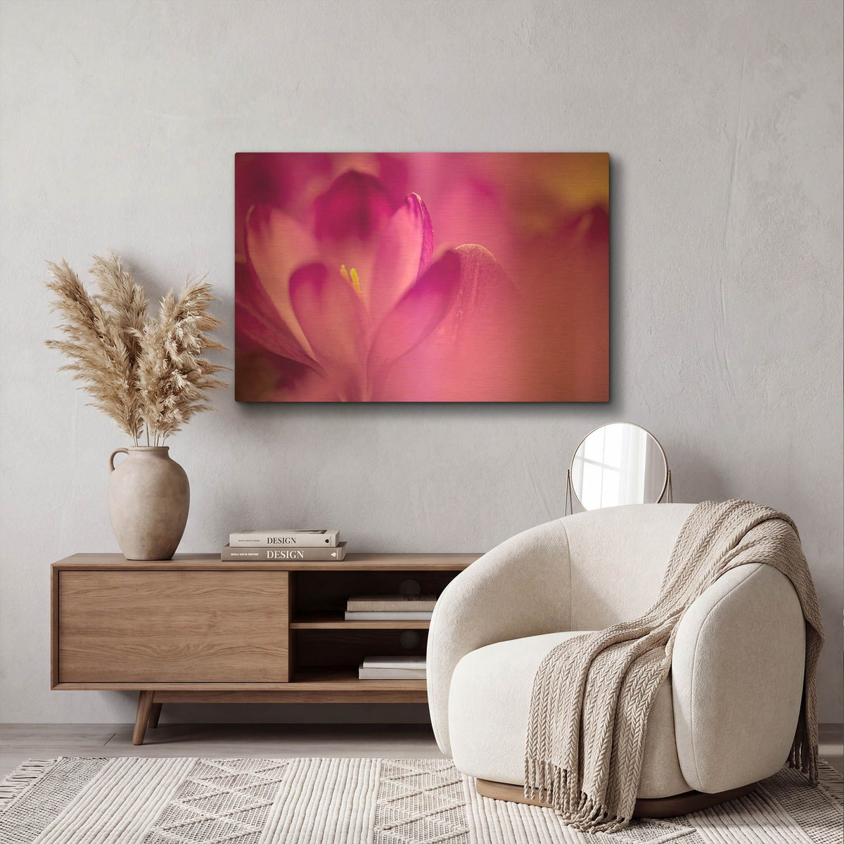 'Purple Flower Study' By Istvan Nagy Gold Metal Wall Art