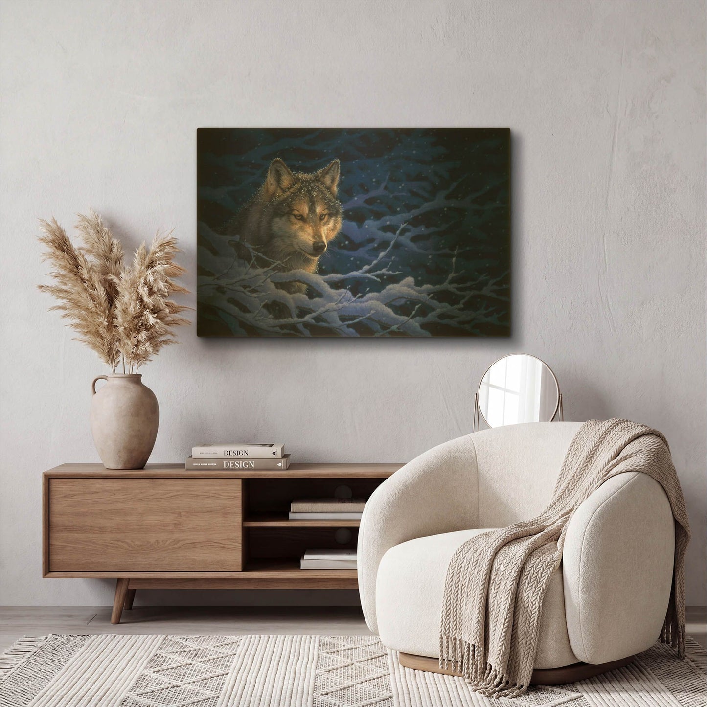 'Deep Blue' By Joh Naito Gold Metal Wall Art