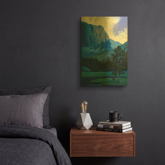 'Elk' By Joh Naito Gold Metal Wall Art