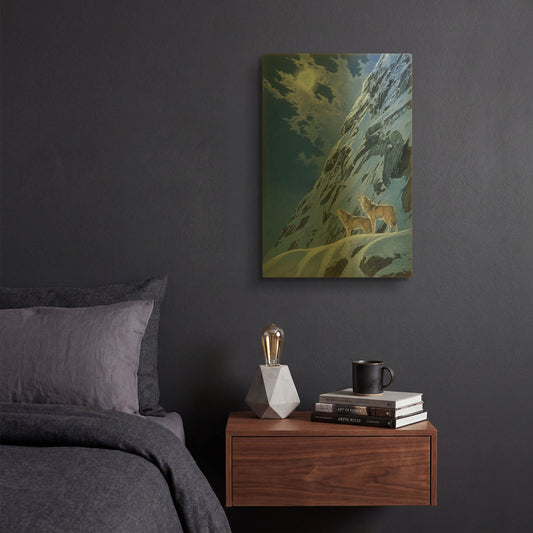'Faraway Call' By Joh Naito Gold Metal Wall Art