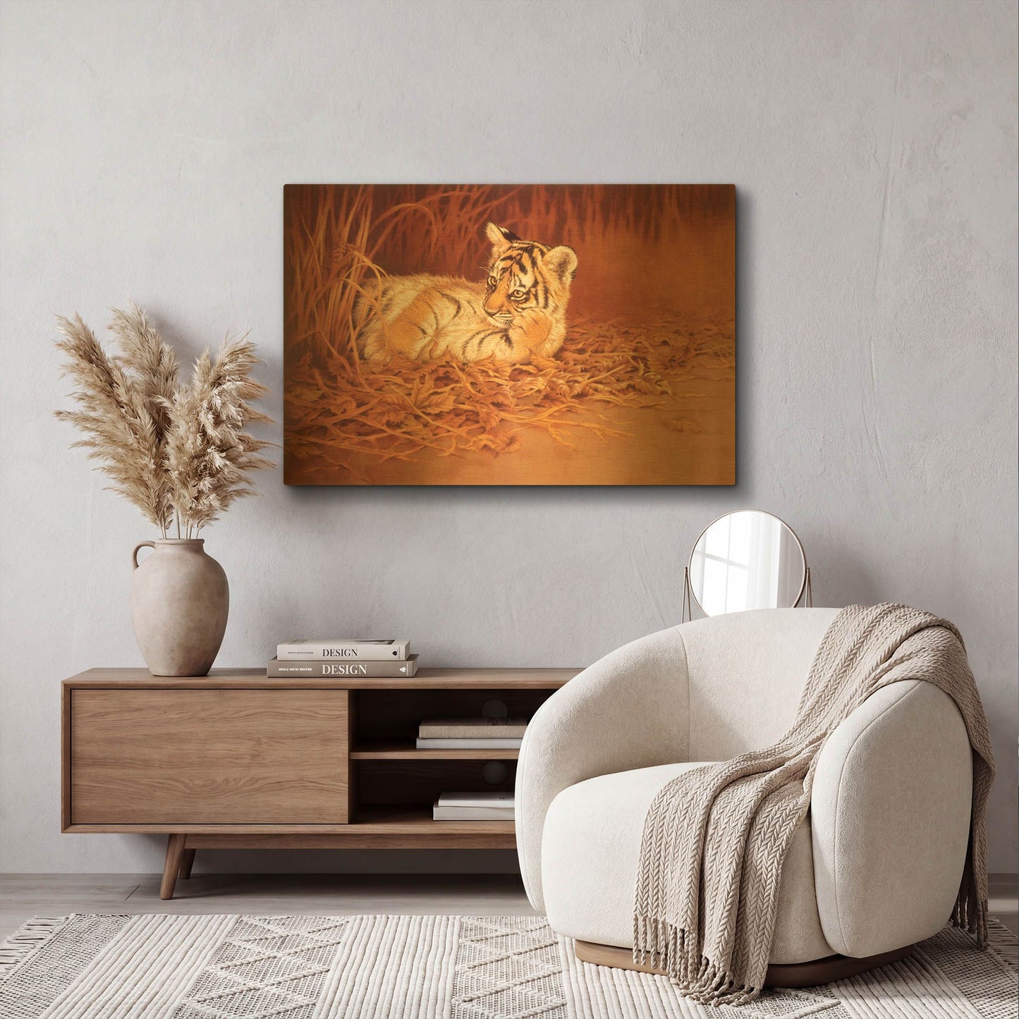 'Madoromi' By Joh Naito Gold Metal Wall Art