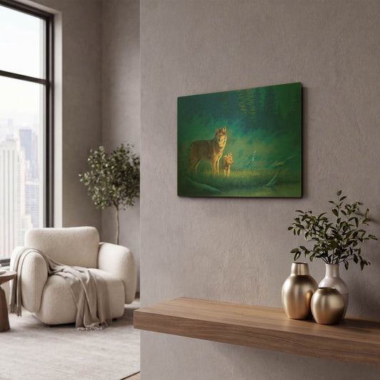 'Misty Morning' By Joh Naito Gold Metal Wall Art