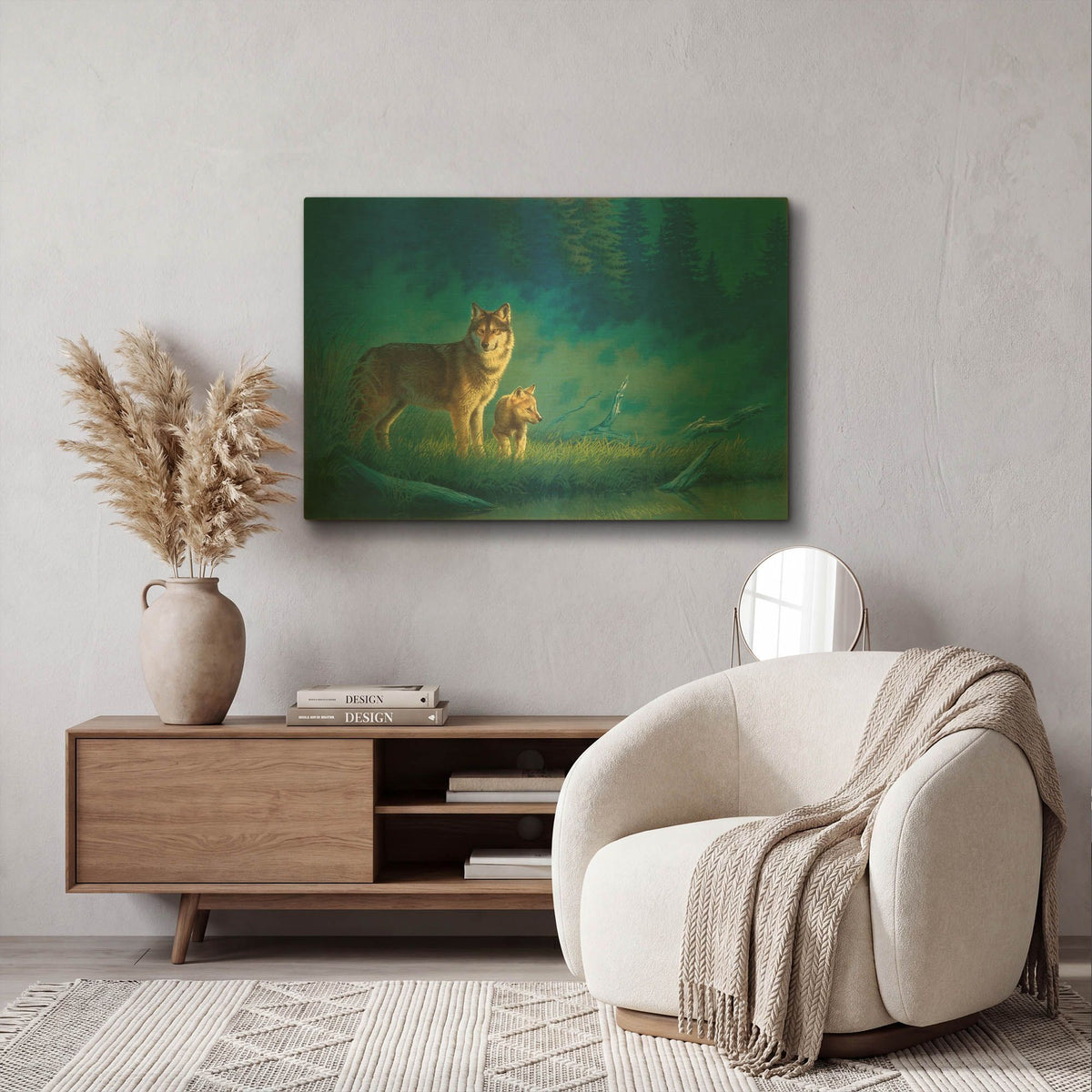 'Misty Morning' By Joh Naito Gold Metal Wall Art