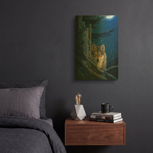 'Moon Shine' By Joh Naito Gold Metal Wall Art