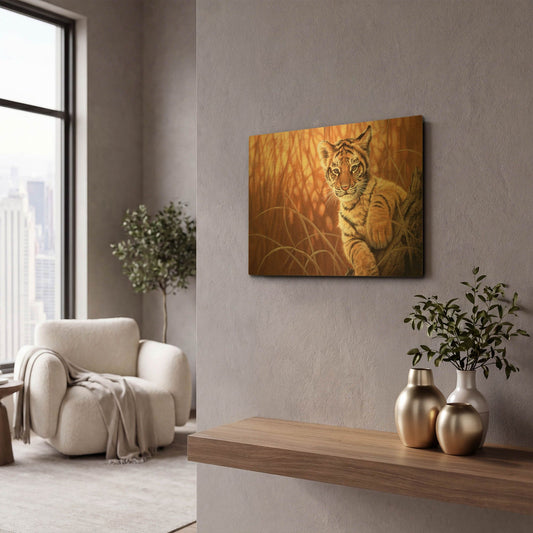 'Pure Eyes' By Joh Naito Gold Metal Wall Art