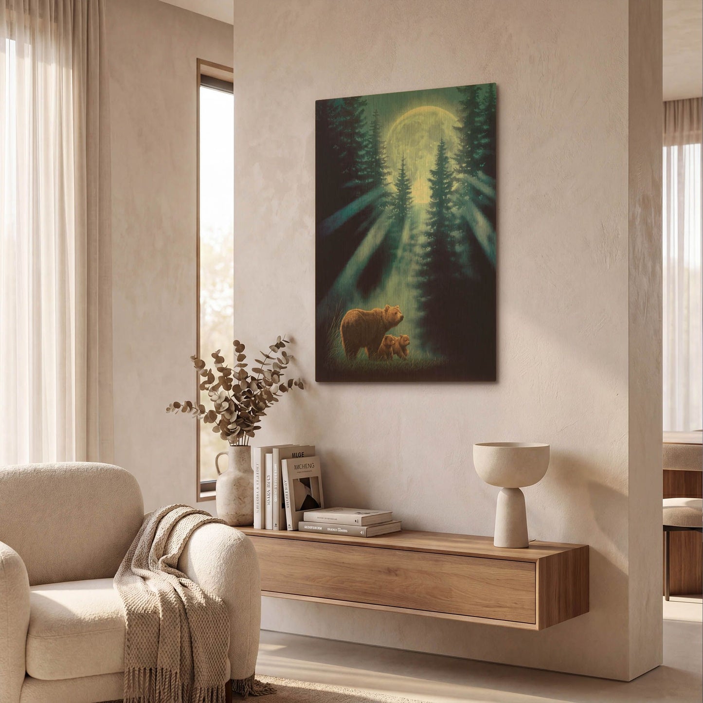 'Pure Feeling' By Joh Naito Gold Metal Wall Art
