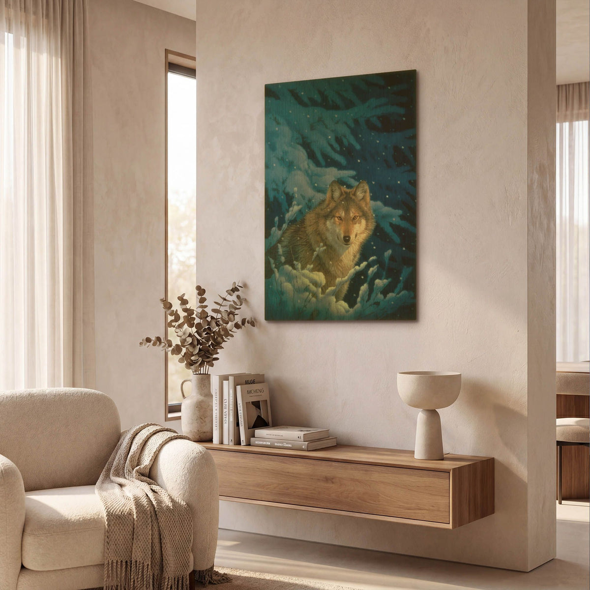 'Winter-Snow' By Joh Naito Gold Metal Wall Art
