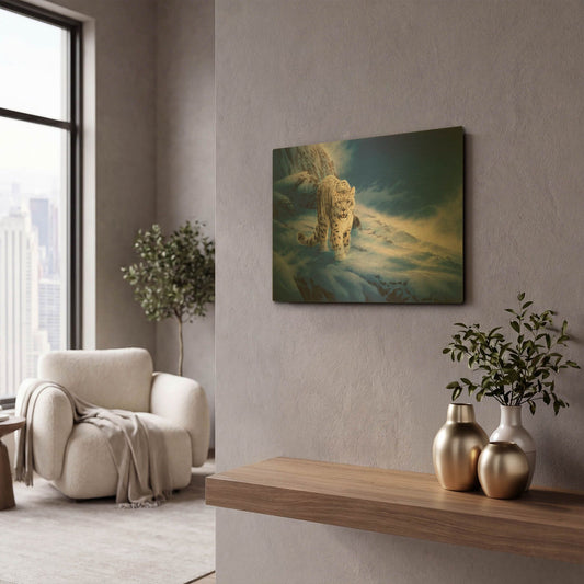 'In Snowstorm' By Joh Naito Gold Metal Wall Art