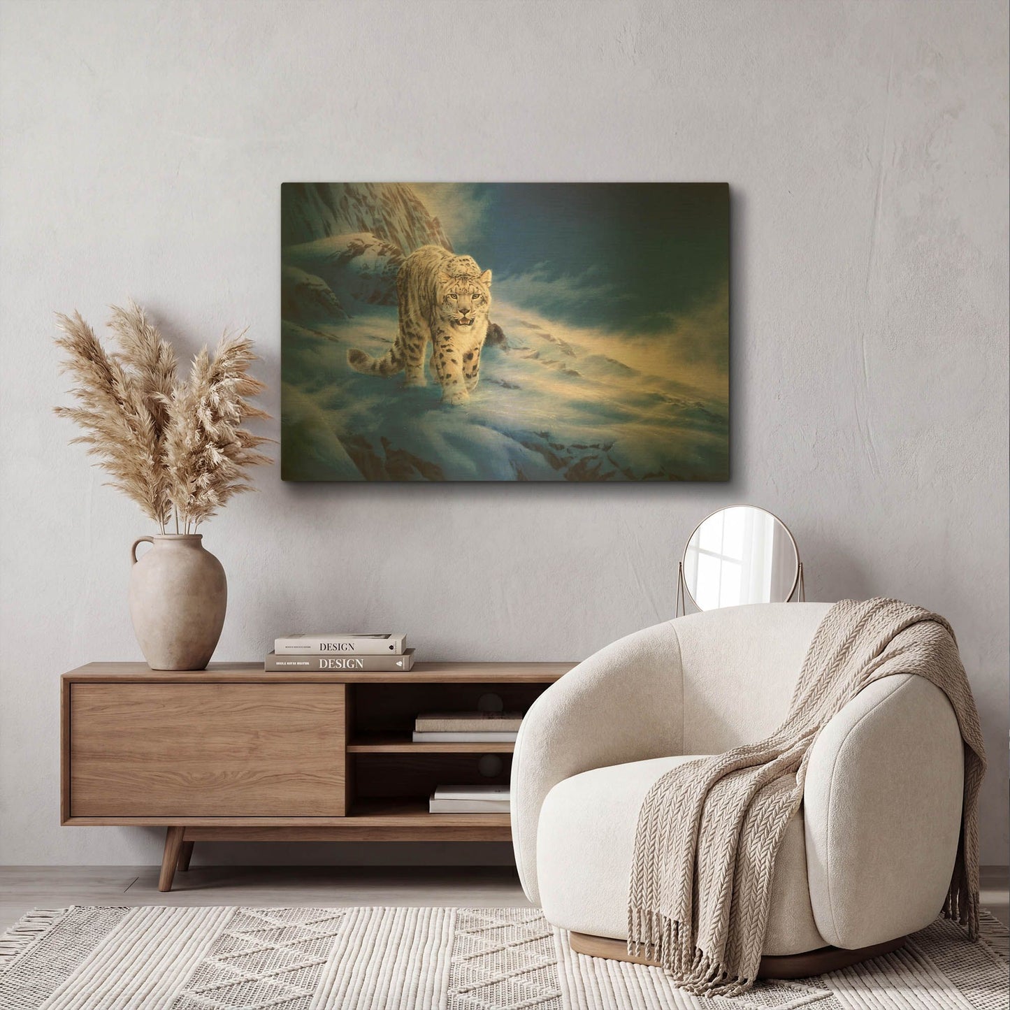 'In Snowstorm' By Joh Naito Gold Metal Wall Art