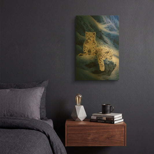 'Live In Himaroyan-Left' By Joh Naito Gold Metal Wall Art