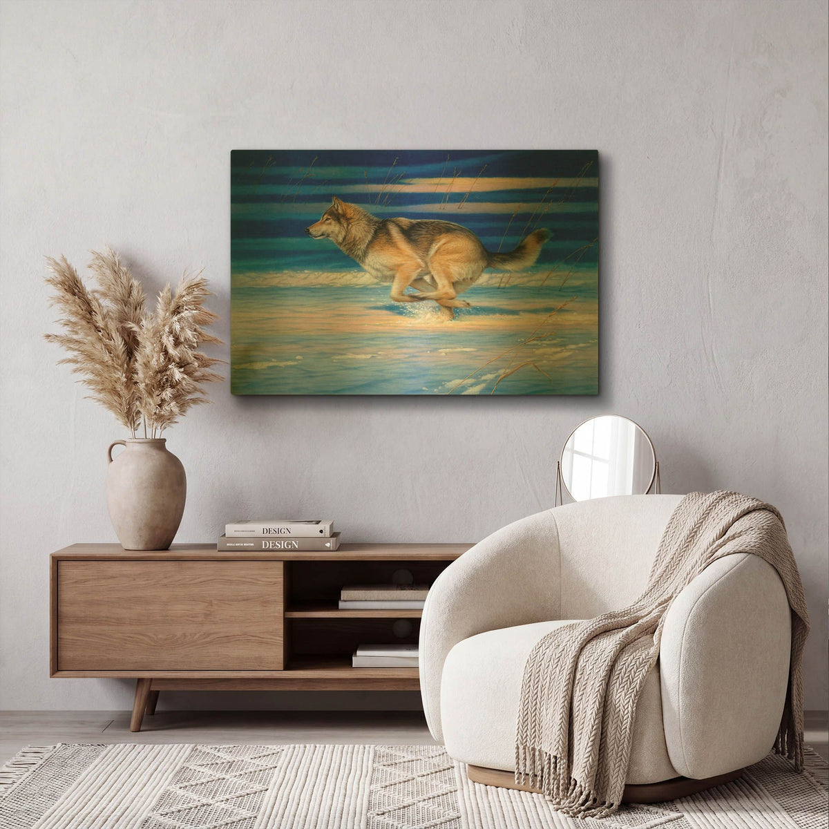 'Snow Beat' By Joh Naito Gold Metal Wall Art