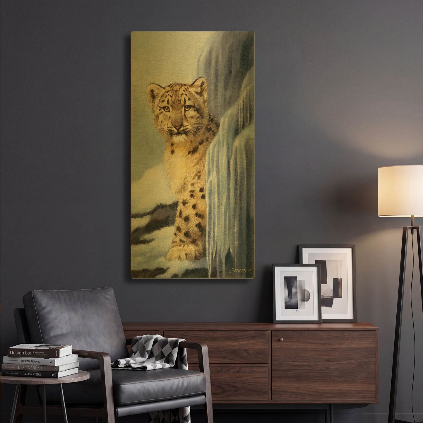 'Icy Hideout' By Joh Naito Gold Metal Wall Art