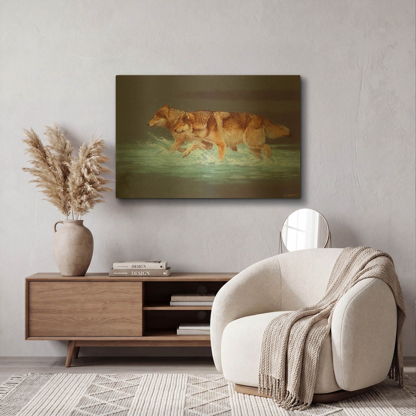 'Evening Travels' By Joh Naito Gold Metal Wall Art