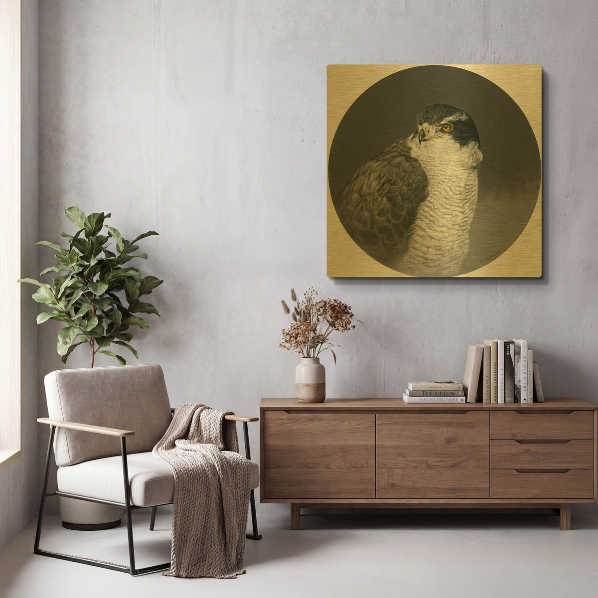 'Poised' By Joh Naito Gold Metal Wall Art