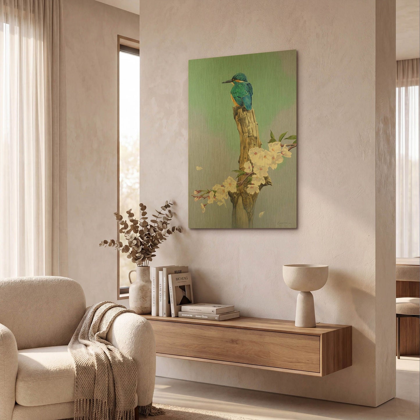 'High Perch' By Joh Naito Gold Metal Wall Art