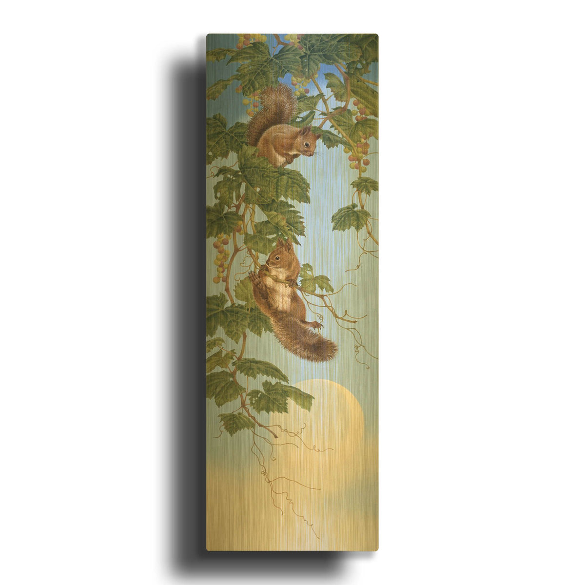 'Climbing' By Joh Naito Gold Metal Wall Art