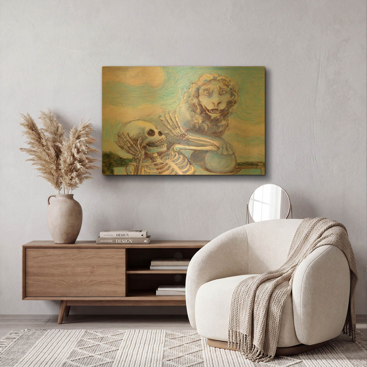 'Ahh! Scary!' By Marie Marfia Fine Art Gold Metal Wall Art