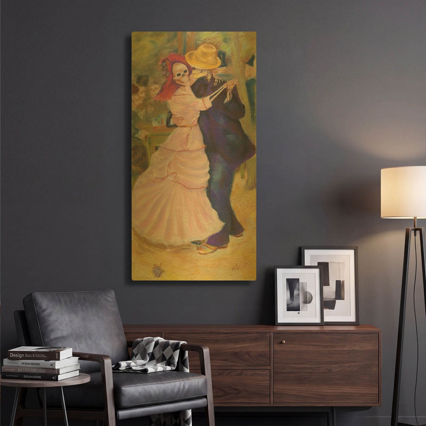 'Skelly Dance At Bougival' By Marie Marfia Fine Art Gold Metal Wall Art