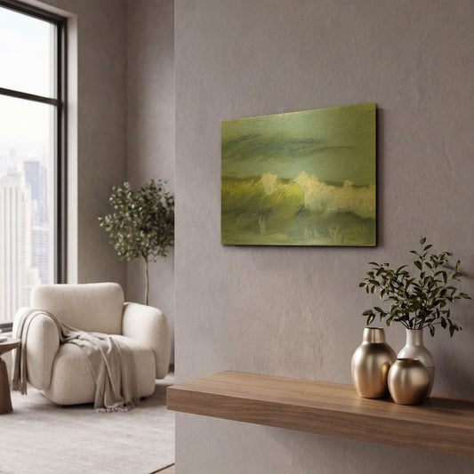 'Wave Portrait No. 64' By Marie Marfia Fine Art Gold Metal Wall Art