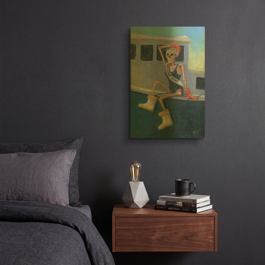 'Miss Shrimp Boat' By Marie Marfia Fine Art Gold Metal Wall Art