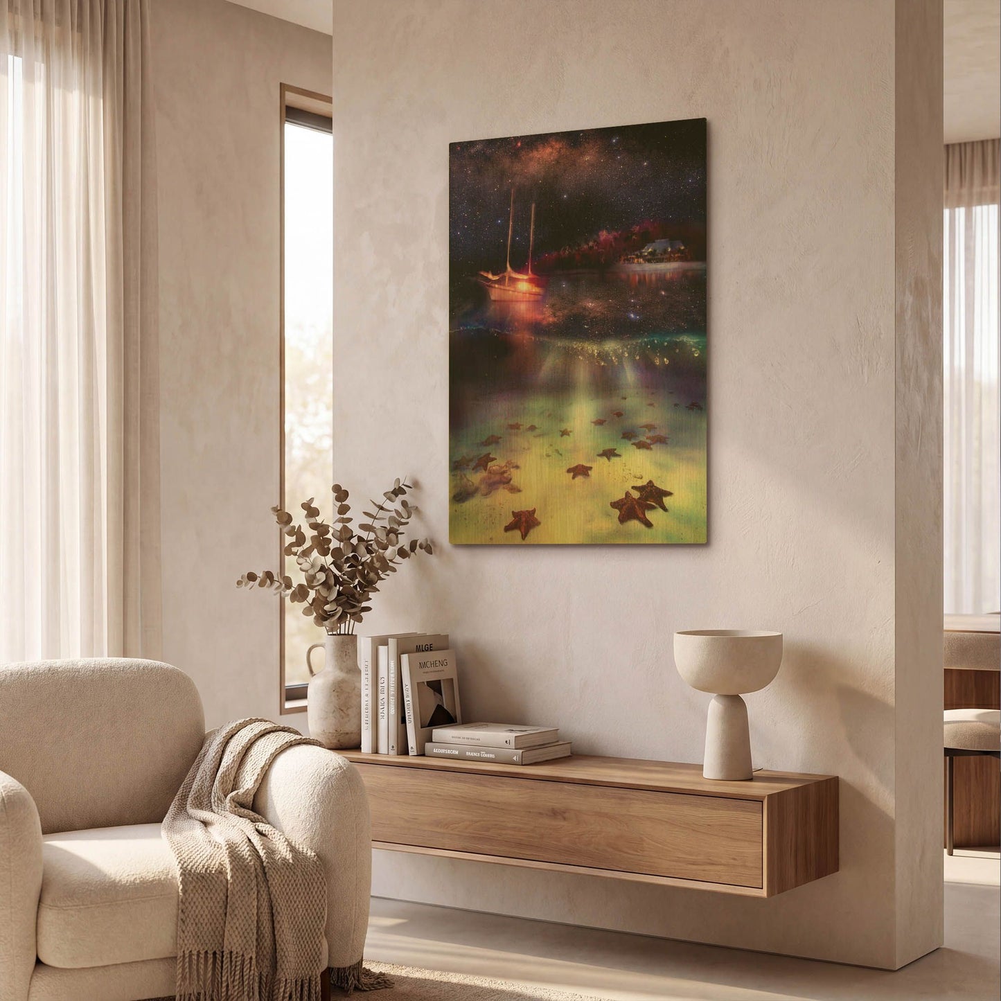 'Stary Stary Nite' By Murray Henderson Fine Art Gold Metal Wall Art