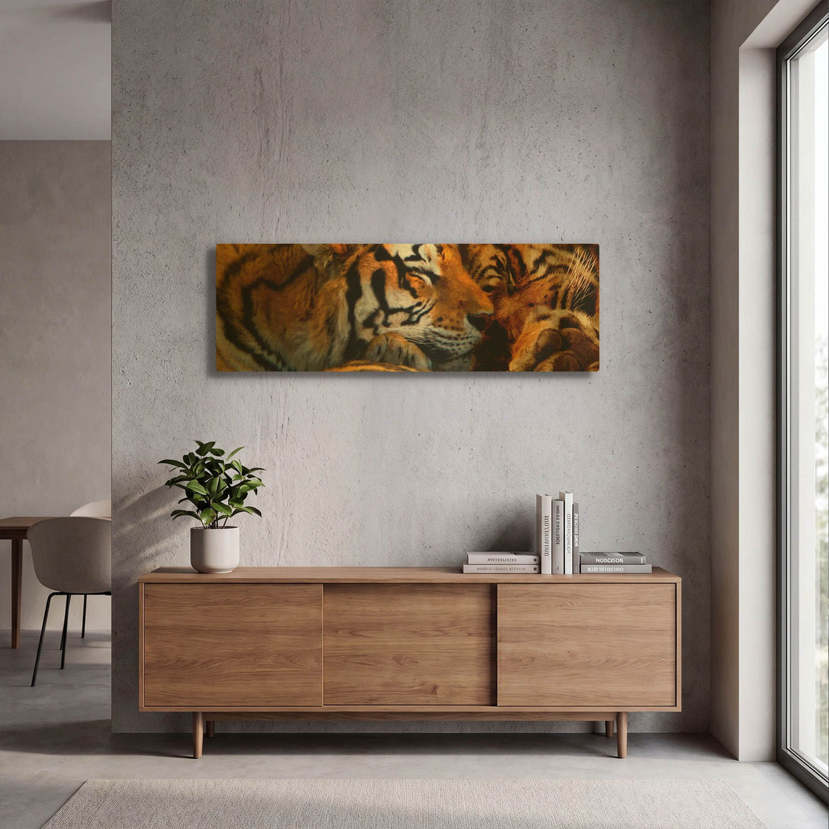 'Tigers Sleep' By Murray Henderson Fine Art Gold Metal Wall Art