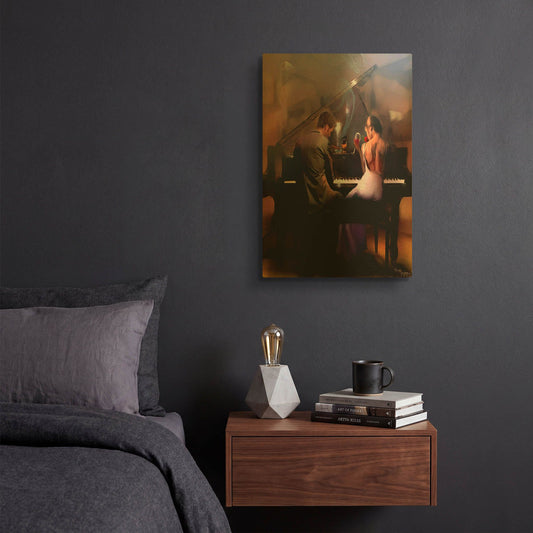 'Cigar Bar Love' By Murray Henderson Fine Art Gold Metal Wall Art