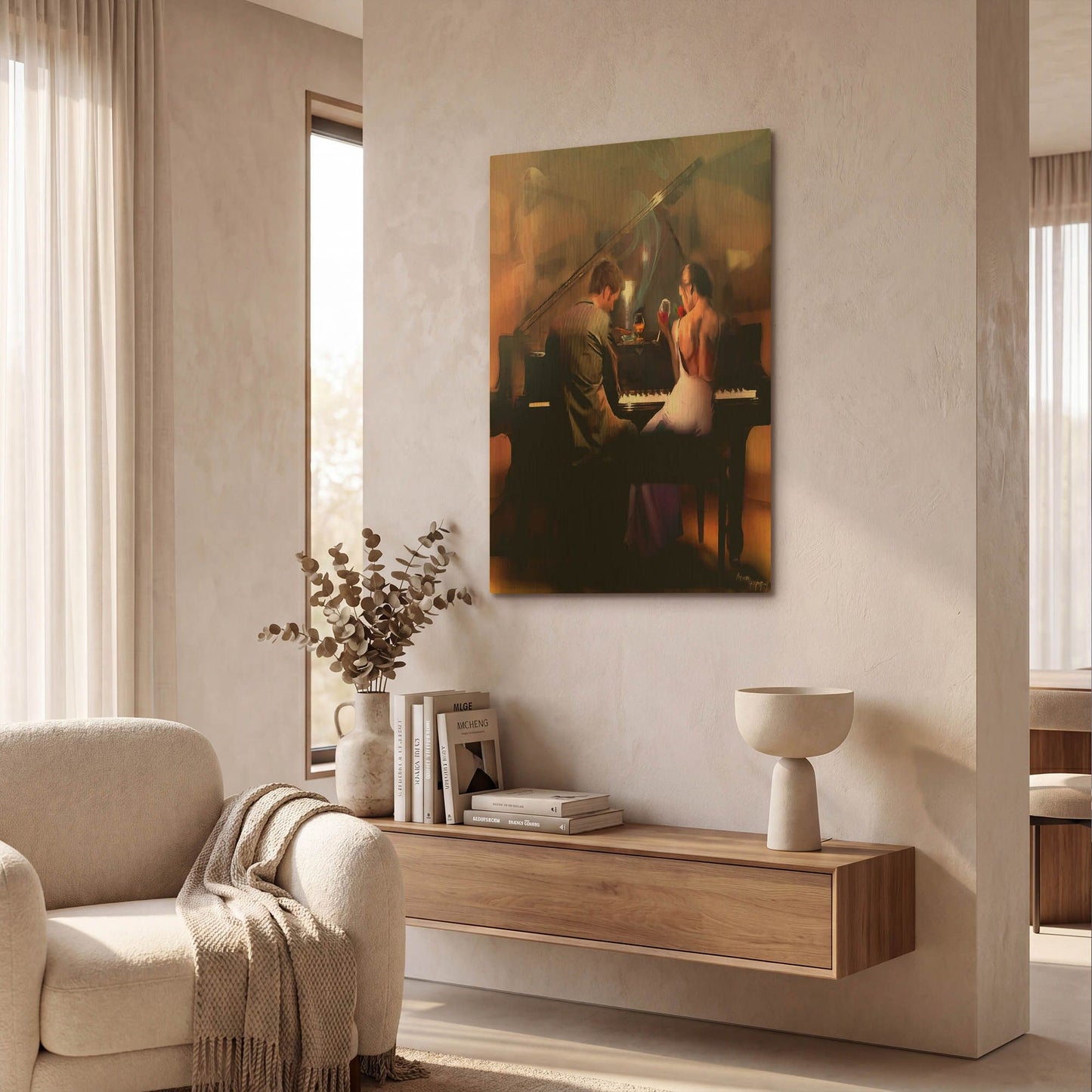 'Cigar Bar Love' By Murray Henderson Fine Art Gold Metal Wall Art