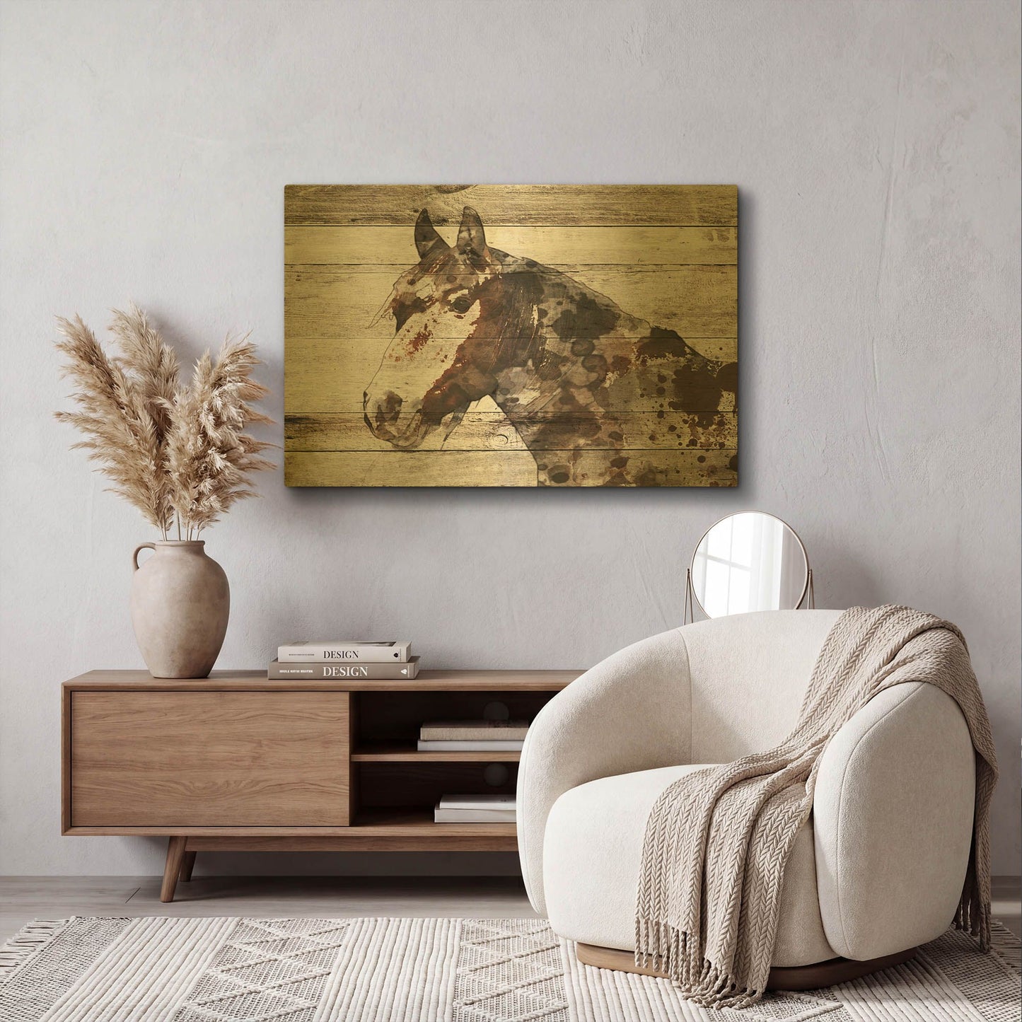 'Jalisco Horse' By Irena Orlov Gold Metal Wall Art