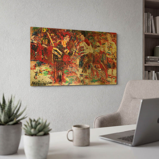 'Rockets Handshake 1' By Murray Henderson Fine Art Gold Metal Wall Art