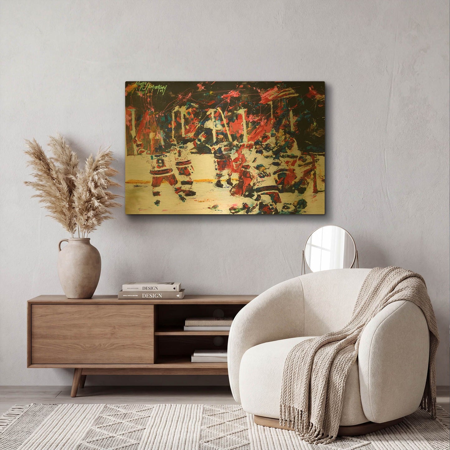'USA Maricle On Ice' By Murray Henderson Fine Art Gold Metal Wall Art