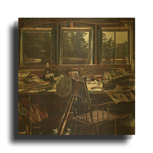 'Gone Fishing 2' By Murray Henderson Fine Art Gold Metal Wall Art