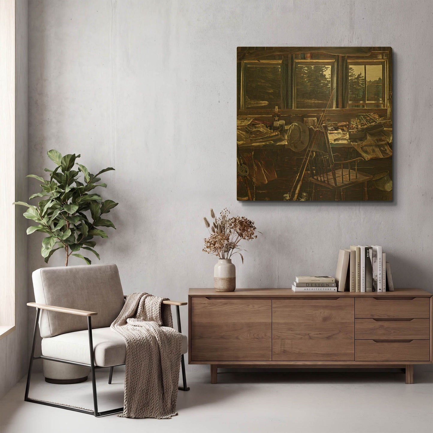 'Gone Fishing 2' By Murray Henderson Fine Art Gold Metal Wall Art