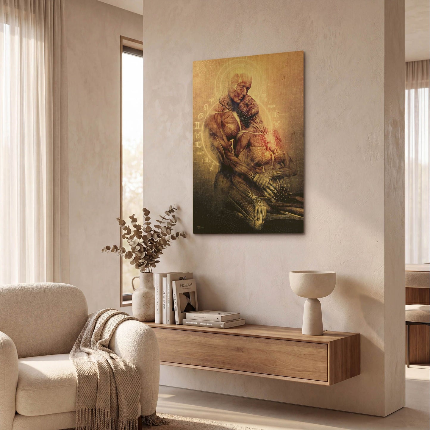 'Between The Teardrops' By Cameron Gray Gold Metal Wall Art