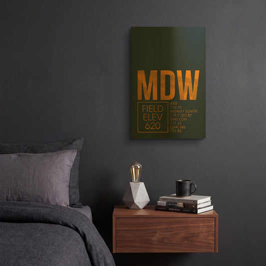 'MDW ATC' By O8 Left Gold Metal Wall Art