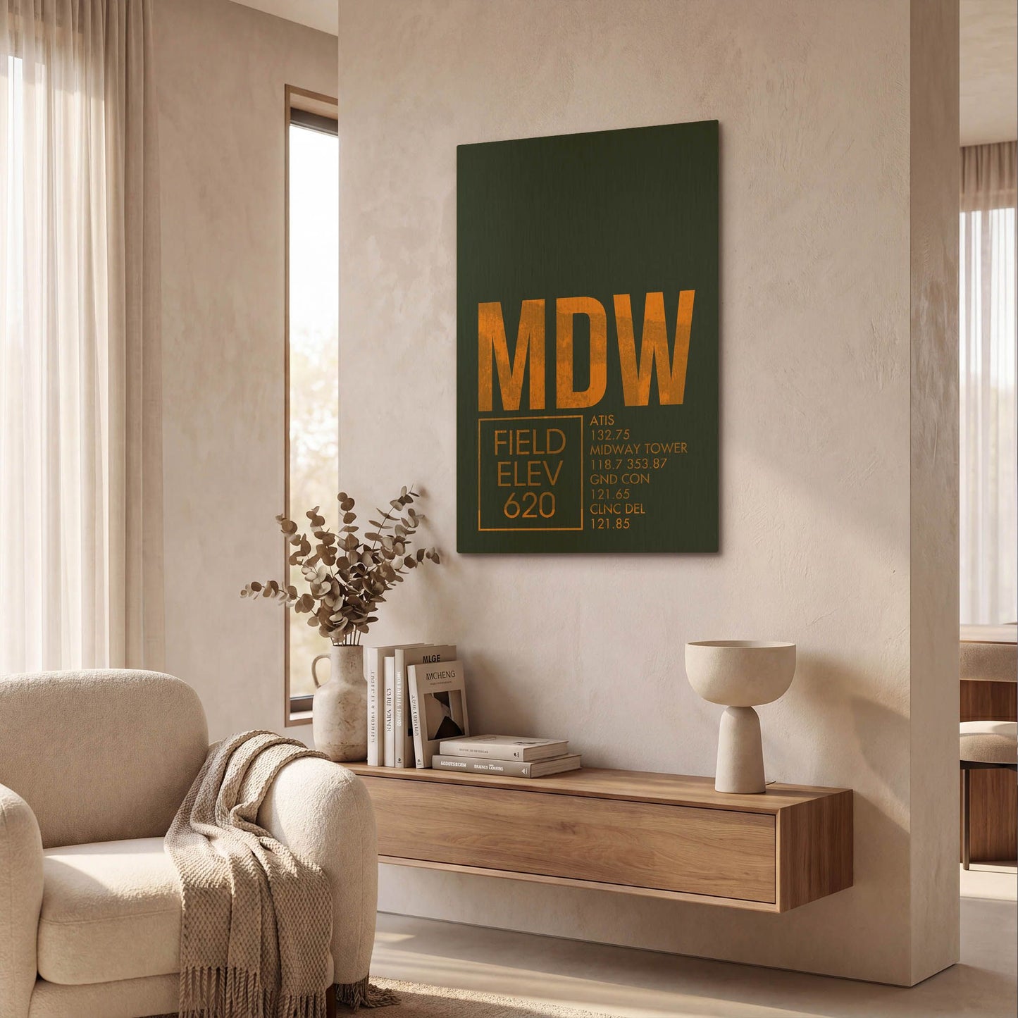 'MDW ATC' By O8 Left Gold Metal Wall Art