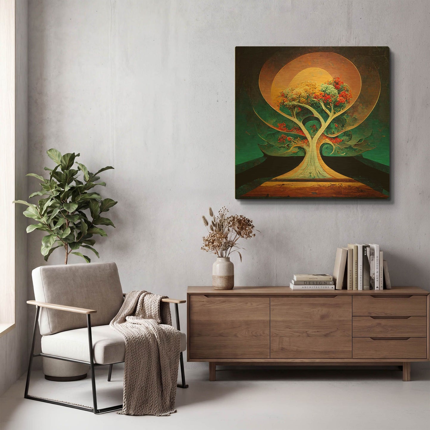 'Tree Of Life 1' By Ray Heere Gold Metal Wall Art
