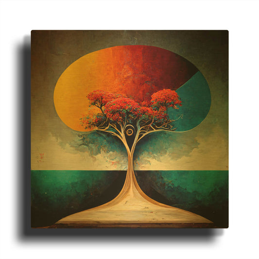 'Tree Of Life 4' By Ray Heere Gold Metal Wall Art