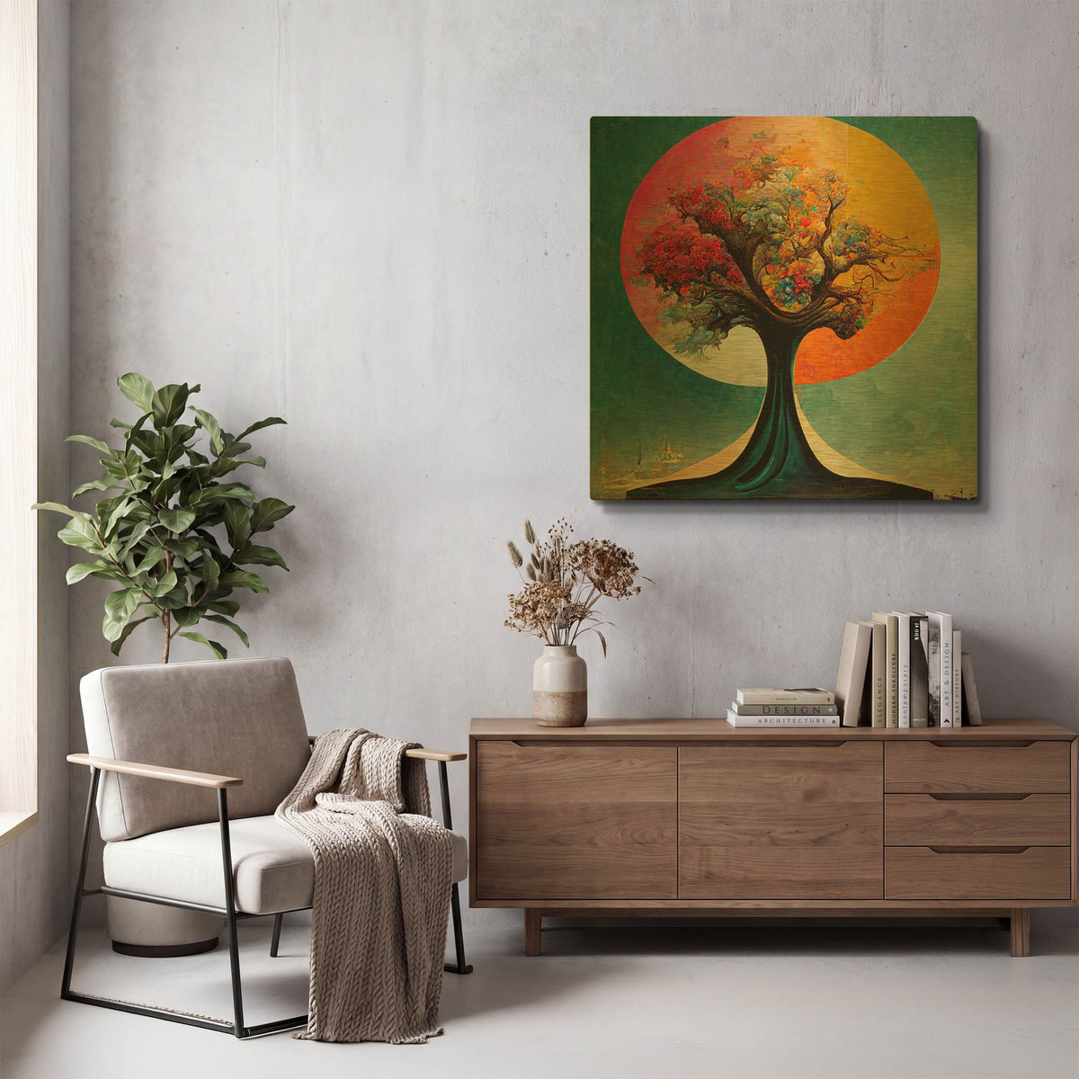 'Tree Of Life 5' By Ray Heere Gold Metal Wall Art